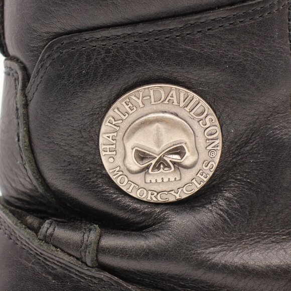 Harley Havidson Lace & Zip Motorcycle Biker Riding Boots Men\'s 11 Skull Vibram main image 15